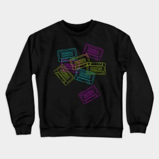 Neon Cassette Tapes Crewneck Sweatshirt